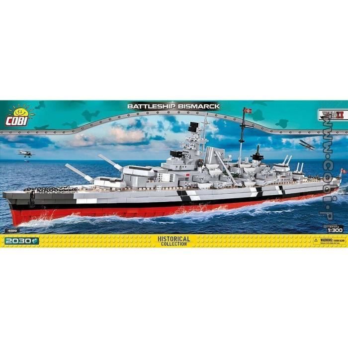 Miniatures montées - Cuirassé Bismarck Echelle 1/300 - 2030 pièces Cobi