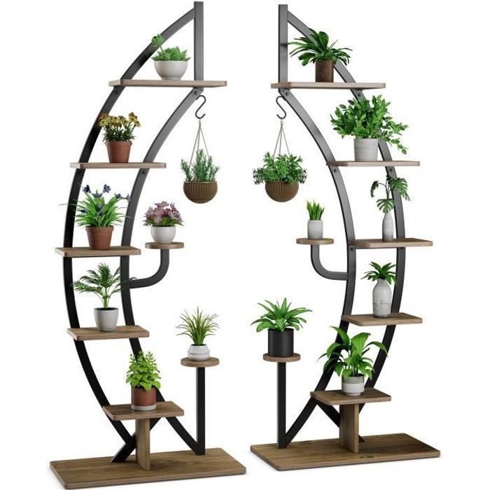 Bamworld Petit Support Pour Plantes D'intérieur, étagère En Métal à 4
