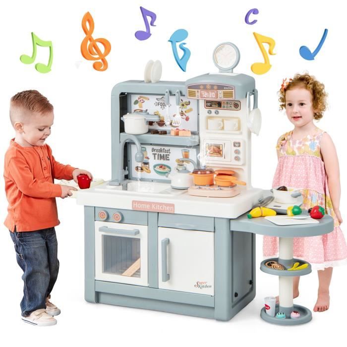 Cuisine pour enfants - COSTWAY - avec Sons Réel Jouet Cuisinière - Four,  Micro-ondes, Réfrigérateur - 3 à 8 Ans - Cdiscount Jeux - Jouets