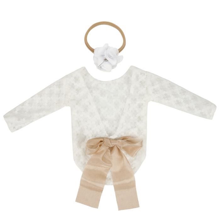 0-3 mois nouveau-né photographie accessoires bébé dentelle barboteuse