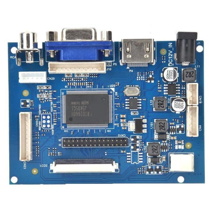 Carte Pilote Inversée LCD 6.2" HSD062IDW1 + écran 800x480 - Kit Affichage VGA/2AV - Neuf VSDISPLAY