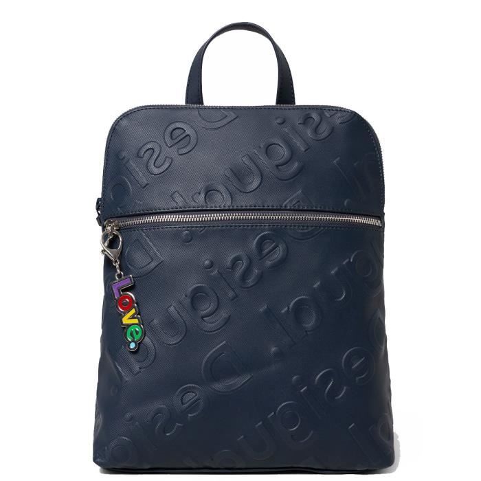 Sac à dos Desigual ref_49356 5000 Navy 28*35*11 Bleu - Cdiscount Bagagerie  - Maroquinerie