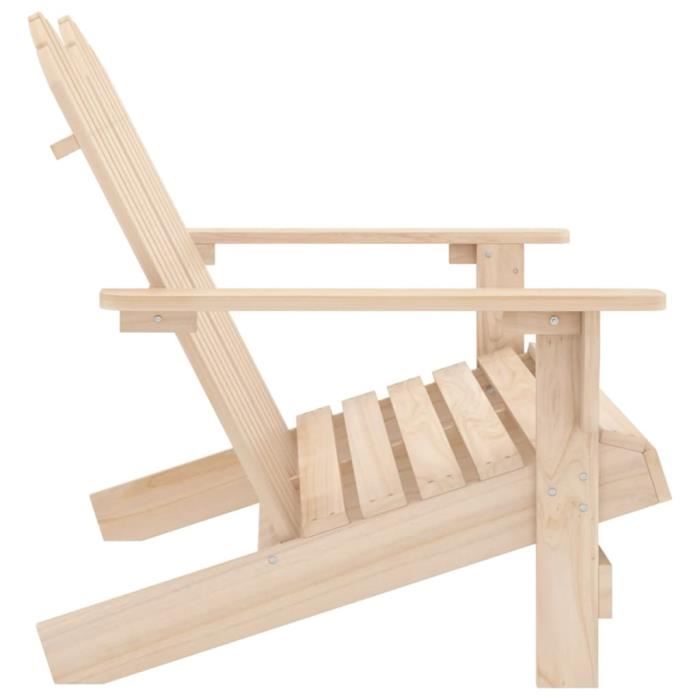 Chaise De Jardin Adirondack 2 Places En Bois De Sapin Massif VidaXL - Siège Patio, Terrasse, Extérieur - Marron, Dimensions 119,5x85,5x89,5 Cm - 13