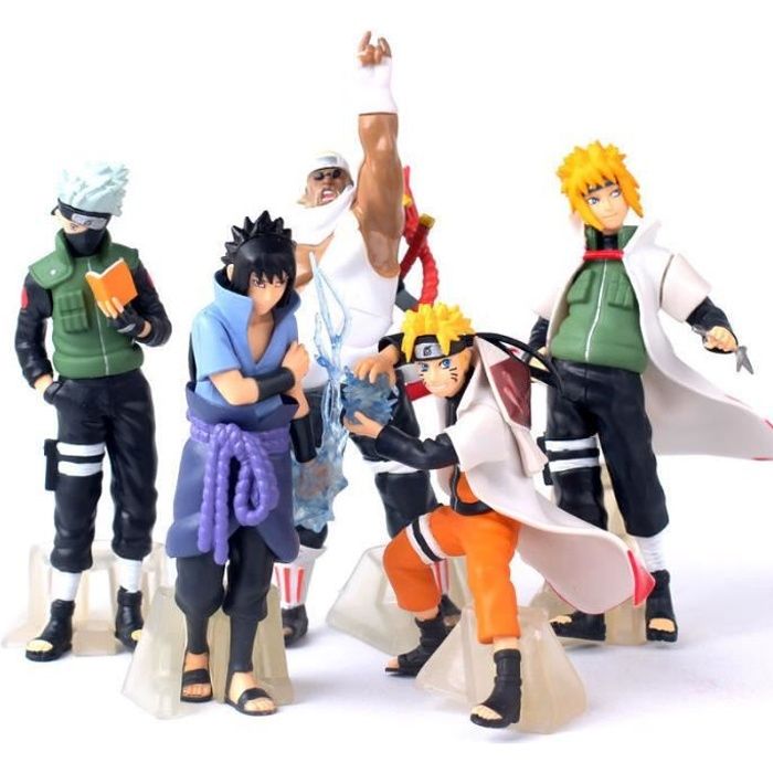 5pcs Lot Naruto Yondaime Figurines Naruto Sasuke Kakashi Chilla Que Cdiscount Jeux Jouets