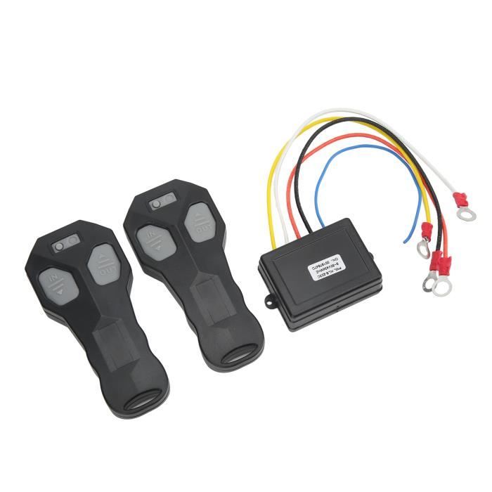 EJ.life Contrôleur de treuil universel Kit de télécommande de treuil sans fil avec indicateur de portée 75 pieds 12V
