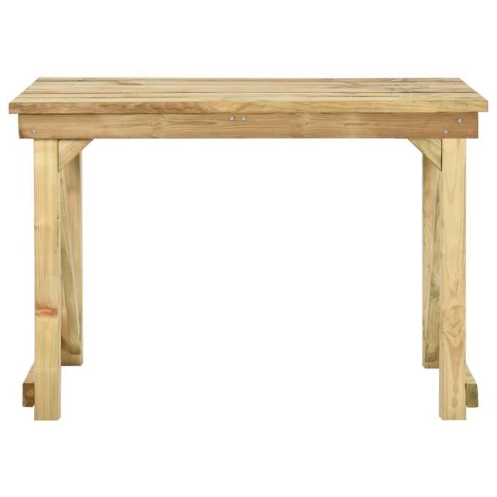 xiafmall table de jardin 110x79x75 cm bois de pin imprégné xf021