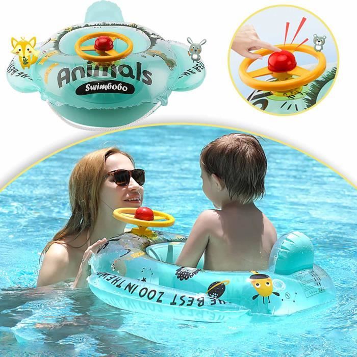 Green Mobility-Anneau de Natation pour Bébé Bateau Gonflable pour Enfants Siège Jouets de Natation pour Enfants, 1-5 Ans,rose