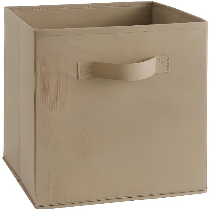 Compo Tiroir De Rangement Tissu 27x27x28 Cm Beige Lin Achat Vente Boite De Rangement Tissu Cdiscount