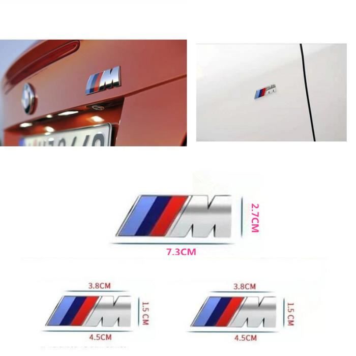 Emblème Sport Auto HUAPX - Lot De 2 Badges Alliage Zinc (130x20mm, Argent)