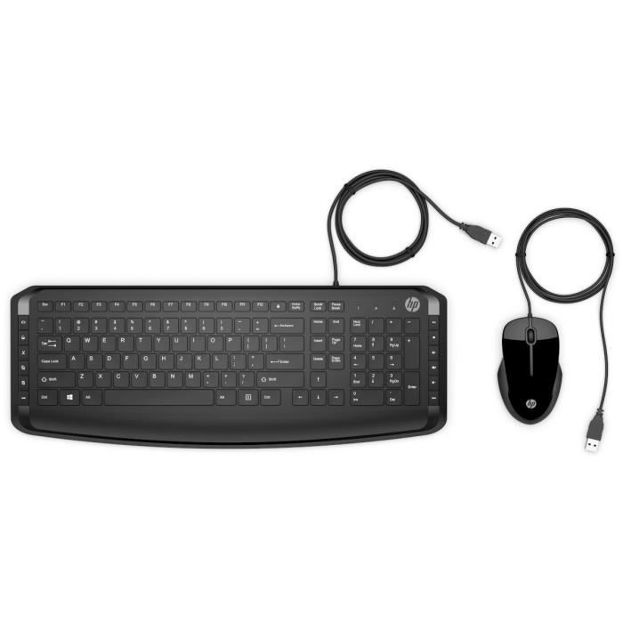 Clavier et souris filaires 200 pour HP Pavilion - noir - AZERTY