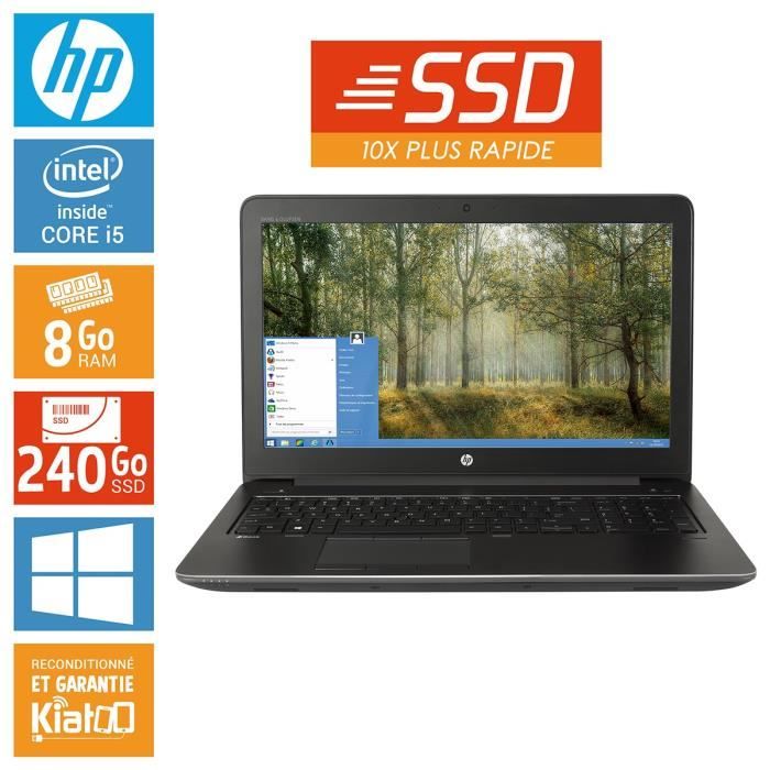  PC Portable Pc portable HP ZBOOK 15 core i5 8 go ram 240go ssd disque dur windows 10 ordinateur portable 15 pouces pas cher