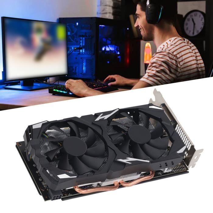 RX580 Carte Graphique De Jeu, 8 Go GDDR5 256 Bits HDMI DP DVI PCI Express 3.0 Pour Ordinateur De Bureau, 2048 Pièces, Faible Bruit, Double Ventilateur, Carte Vidéo Pour Bureau Et Jeux (RX580 8 Go