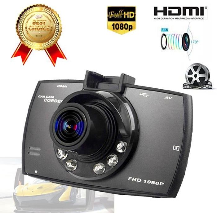 1080P HD sans fil Wifi voiture Dvr caméra tableau de bord caméra G-capteur  enregistreur vidéo 360 degrés Vision nocturne enregistreur de conduite noir
