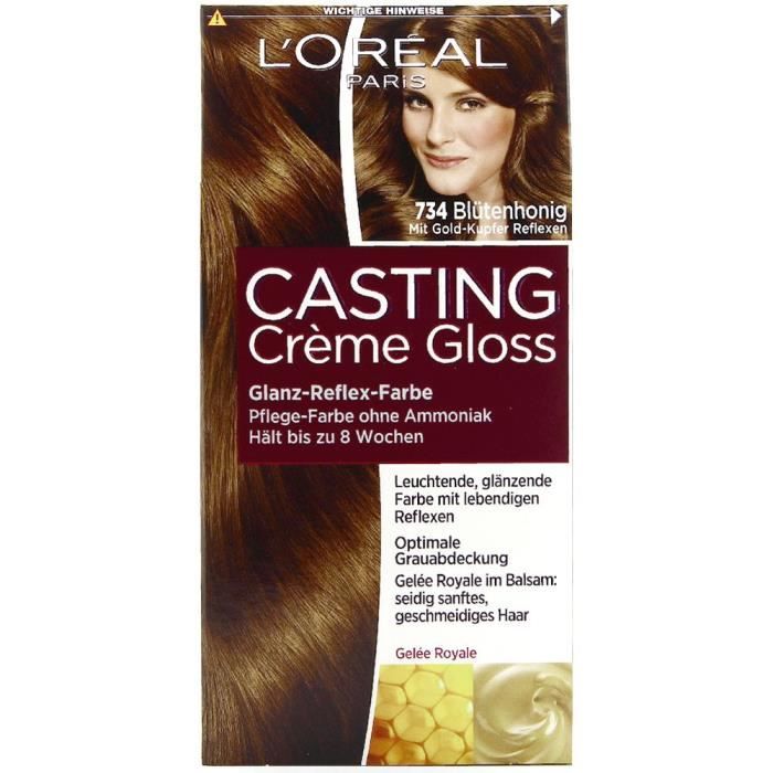 L'Oréal - Coloration Casting Crème Gloss - 734 Miel ambré Marron ...
