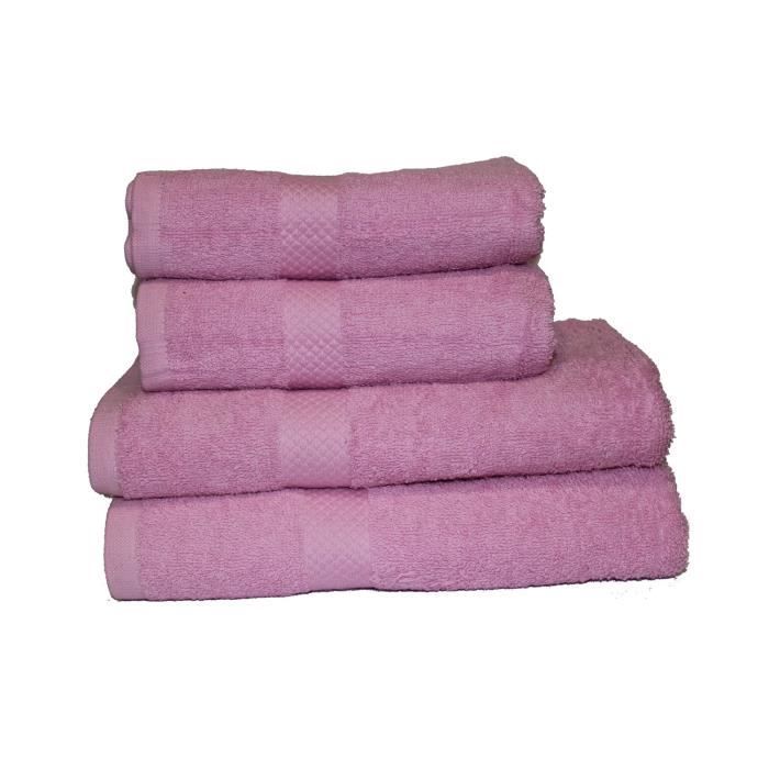 50 x 100 cm Serviette ultra douce en coton rose antique