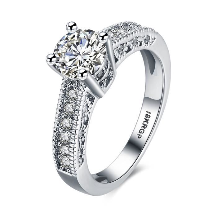 Bague Femme De Mariage D Argent Pr822 C Blanc Achat Vente