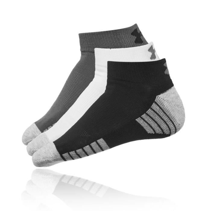 3 Pack Under Armour Heatgear Tech Low Cut Chaussettes-Noir