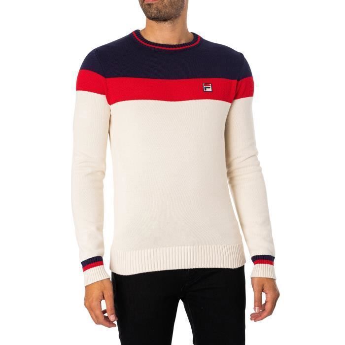 Tricot Bloc De Couleur Alden Fila Homme Bleu Bleu