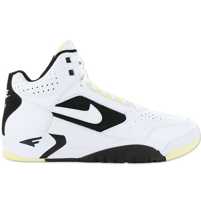 nike air flight lite mid - hommes sneakers baskets chaussures de basketball cuir blanc dv0824-100