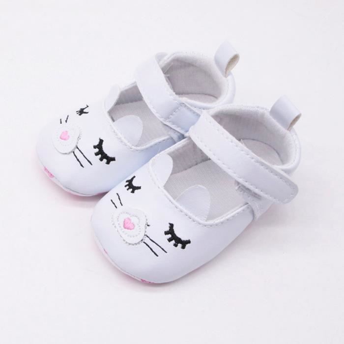 Nouveau Ne Bebe Fille Et Garcon Chaussures A Semelle Souple Smiley Imprimer Chaussures Chaussures Crib Blanc Cdiscount