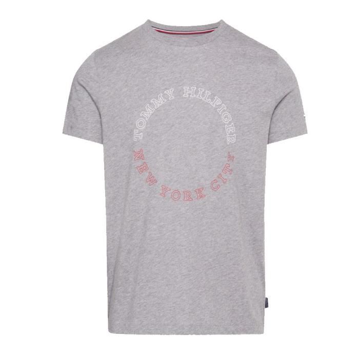 T shirt tommy hilfiger homme gris hotsell