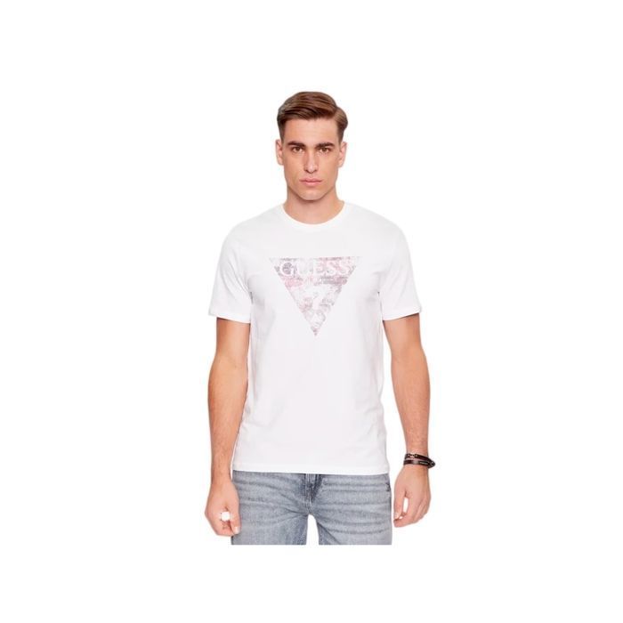 T shirt guess homme blanc on sale