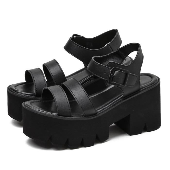 page break down truth Sandales à plateforme noire pour femmes chaussures d'été talon bloc boucle mode décontractées Noir - Cdiscount Chaussures page break down truth Sandales à plateforme noire pour femmes chaussures d'été talon bloc boucle mode décontractées Noir - Cdiscount Chaussures