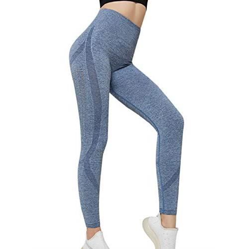 Legging Sport Femme Push Up Pantalon sans Couture Elastique Confortable