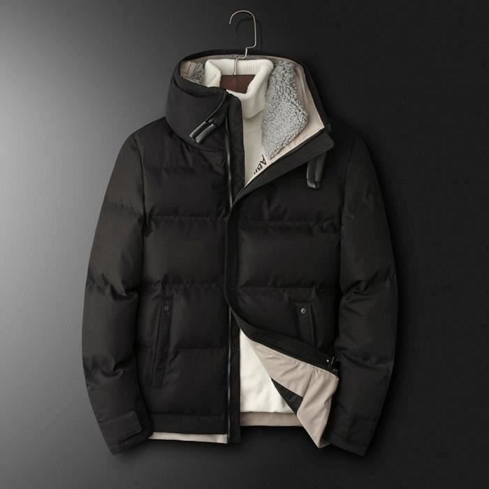 Manteau Caban Hommes Automne Hiver Capuche Camouflage Chaud