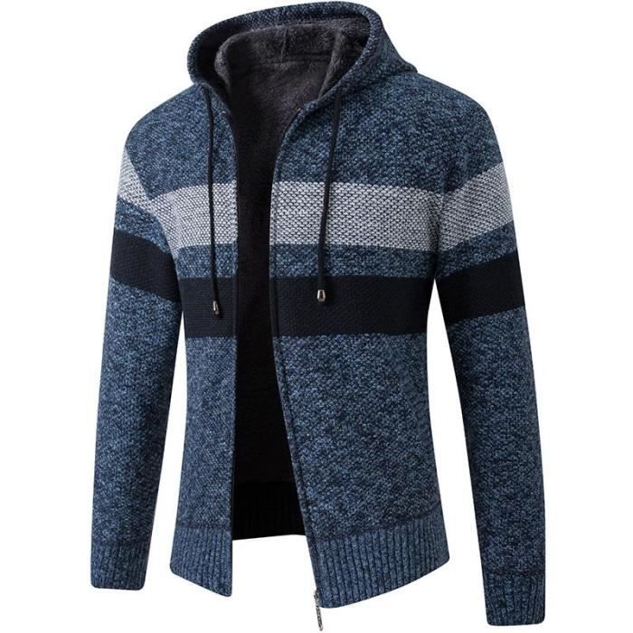 Sweat-shirt zippé capuche authentic chiné personnalisé homme