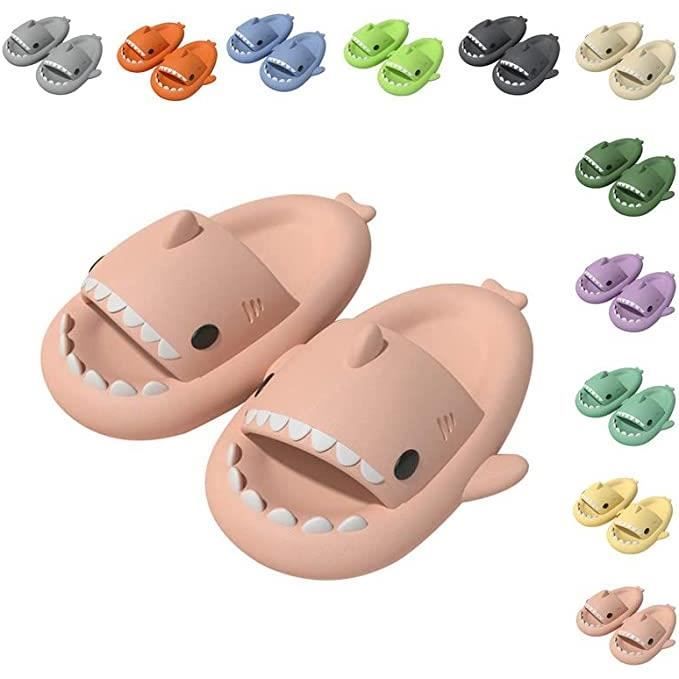 Chaussons De Bain Sharky En Forme De Requin - Unisexe, Antidérapants, Légers En EVA, Tailles 36 à 45, Plusieurs Couleurs