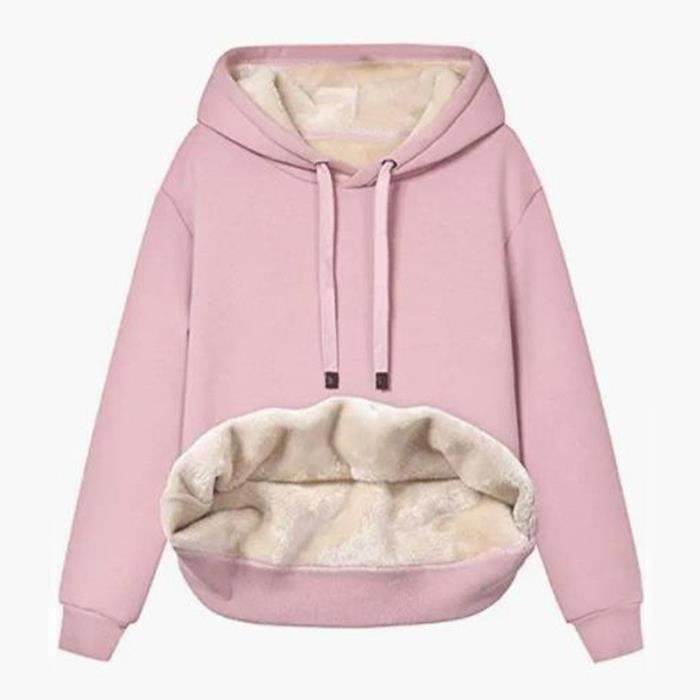 Veste Polaire à Capuche Femme - Grande Taille S à 5XL - Zippée, Manches Longues, Poches - Automne/Hiver - 4