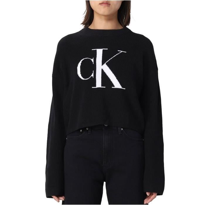 Pull calvin klein noir deals