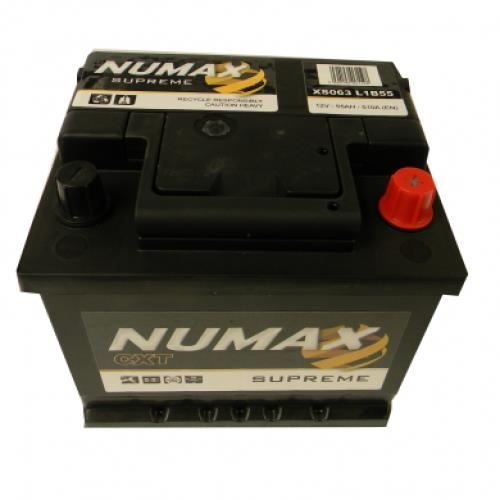 Batterie de démarrage Numax Supreme LB1 XS063 12V 55Ah / 510A - Cdiscount  Auto
