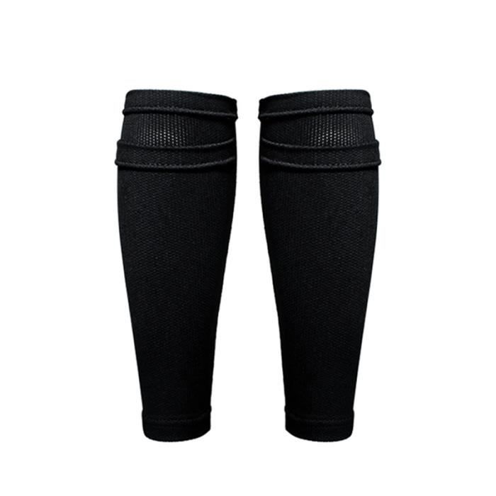 Eupsiiu 2 Paires Football Protège-Tibia Chaussettes, Maille