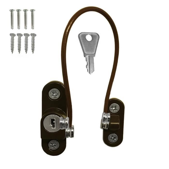 Fenêtre Porte Bride 200 mm Sécurité Enfant Bébé Solide Câble et clé verrouillable 