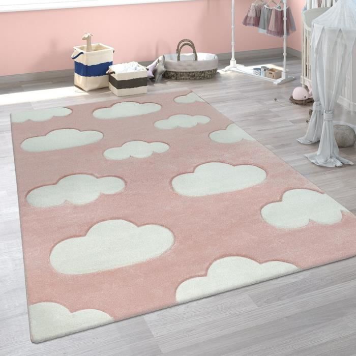 Tapis Chambre Enfant Adorable Couleurs Pastel Motif Nuages Poils Ras En Rose Blanc 120x170 Cm Achat Vente Tapis Soldes Sur Cdiscount Des Le 20 Janvier Cdiscount