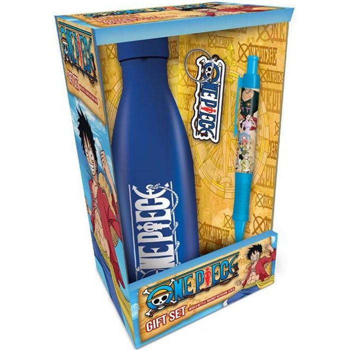 Gourde - One Piece - Vagues en pagaille - Bleu et blanc - 540ml