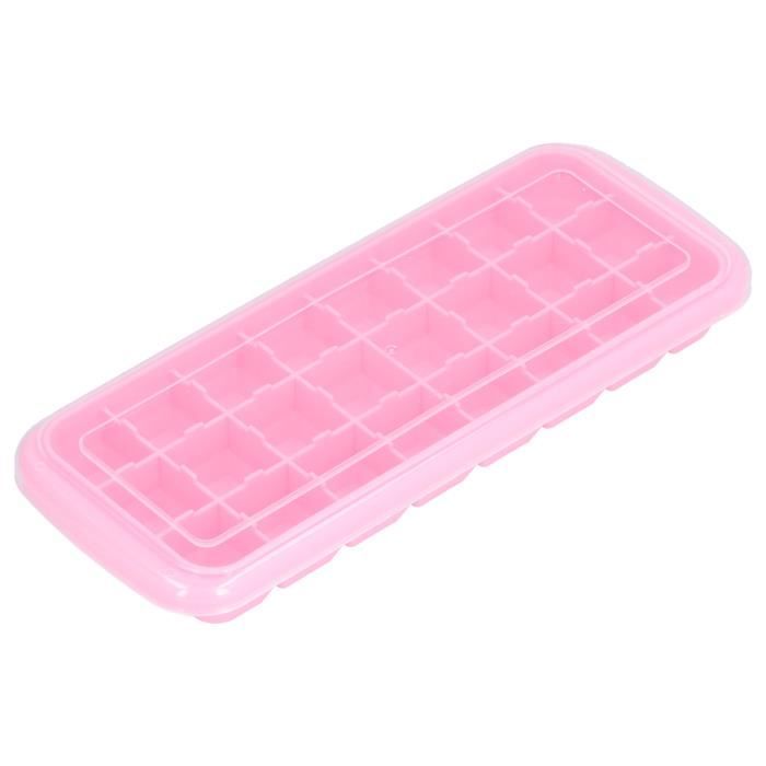 Generic Bouteille à glaçons 2 en 1 avec couvercle innovant en silicone | Dégagement de glace à une touche pour boissons estivales | Design anti-fuite qui passe au congélateur (blanc, grand