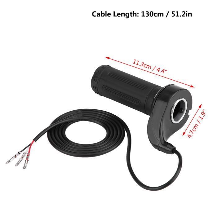 Accélérateur Pouce Pour Trottinette électrique - Capteur Hall, Câble 40cm - Compatible Nombreux Modèles - Noir