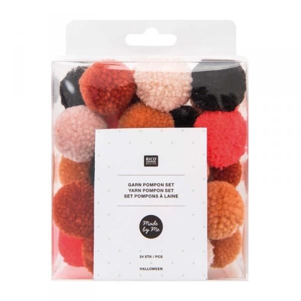 Boite de 24 mini pompons multicolores : Halloween - Cdiscount Beaux ...