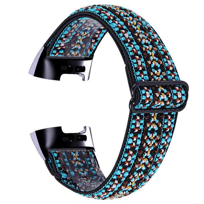 Lot De 3 Bracelets élastiques Meliya Pour Fitbit Inspire 2 – Nylon Respirant, Ajustement 140-230 Mm, Interchangeables Sans Outil