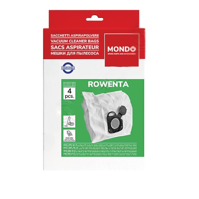 Boîte de 4 sacs Aspirateur ZR200520 ROWENTA TEFAL MOULINEX - Rowenta