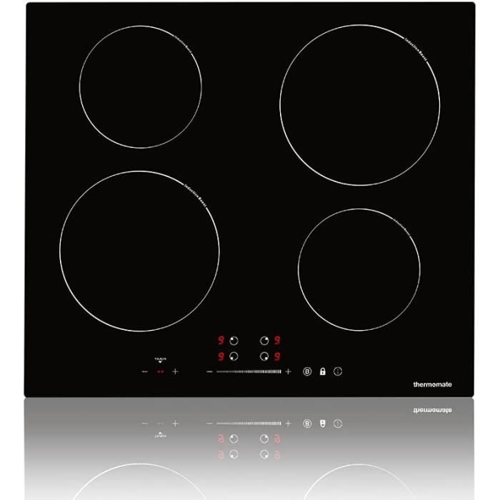 Plaque De Cuisson Induction Cooksir 4 Feux 60cm Encastrable - 3500W, Zone Flex, Minuterie, Prise 16A - Blanche