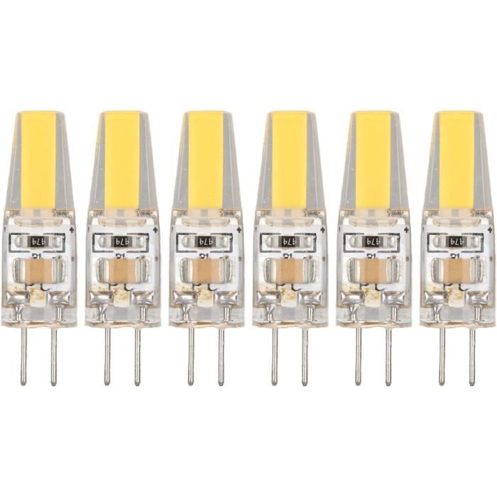 Lot De 20 Ampoules LED G4 6W - Silicone, Variateur, 12V - Blanc Chaud 3000K à Froid 6000K