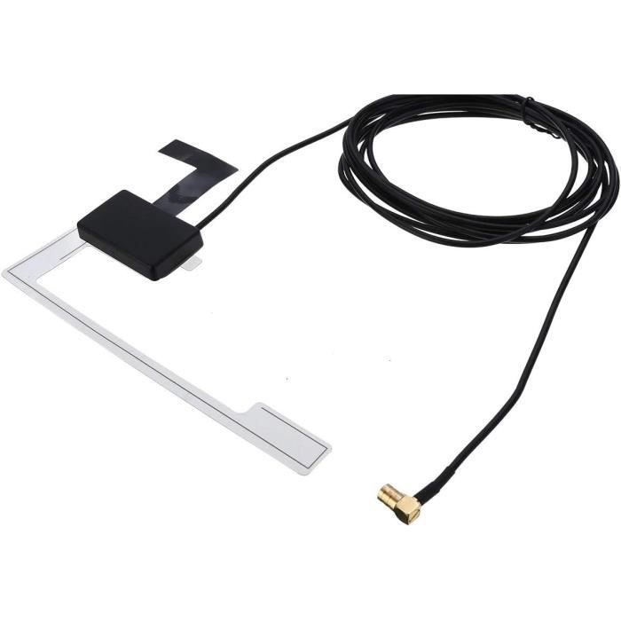 Antenne Active Dab + FM, Antenne Dab Voiture, Antenne De Toit Universelle Radio Numérique AM/FM, Antenne Voiture Avec Amplificateur Avec SMB Avec 5m De Câble D'extension Pour FM Dab Autoradio