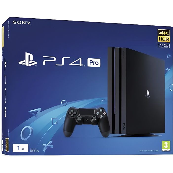 Console de salon Sony PS4 Pro 1000 Go Noir 2019