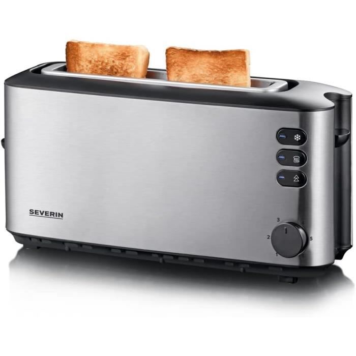 SEVERIN Grille-Pain Automatique 700W - 2 Tranches Avec Support Viennoiseries - Noir AT 2287