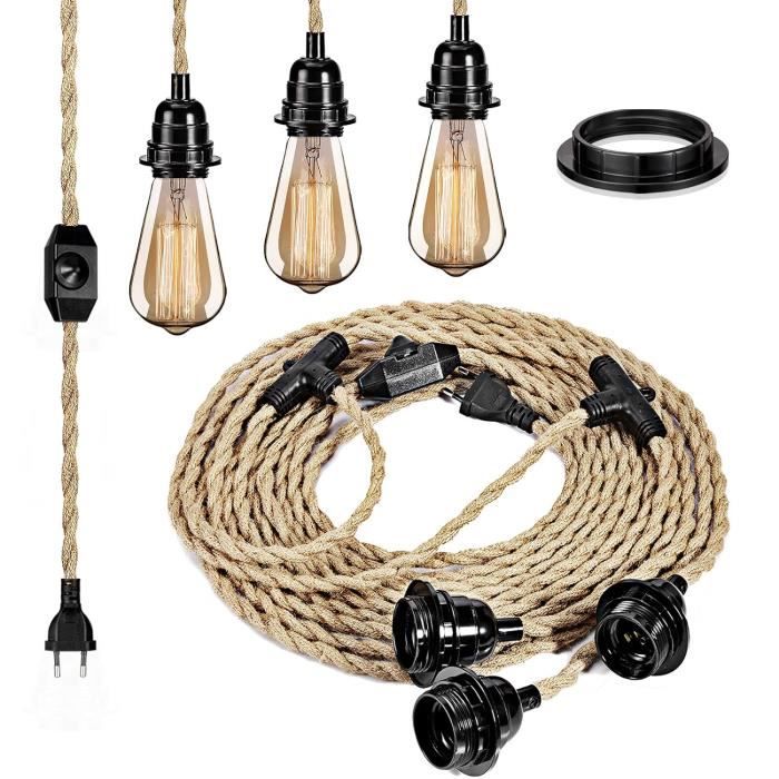 Kit De Lustre Cordon Textile Avec Interrupteur Intensit Variable kit-de-lustre-cordon-textile-avec-interrupteur-intensit-variable