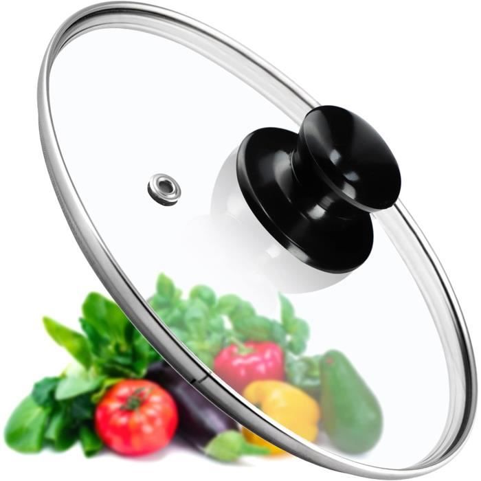 Couvercle De Casserole En Silicone Avec Vitre - Adaptable 18-20-26 Cm, Résistant à La Chaleur Et Facile à Nettoyer